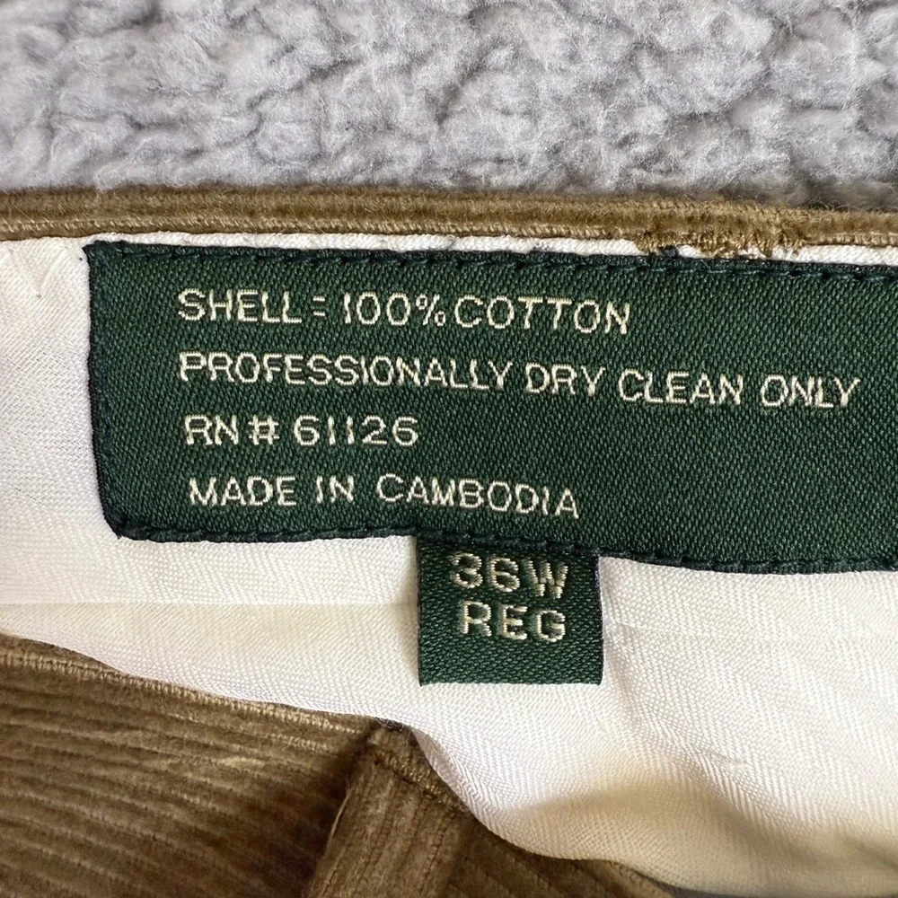 Ralph Lauren pleat front corduroy pants unhemmed men’s 36